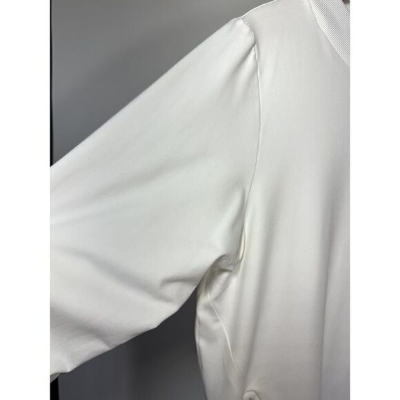 SOFIBELLA Women's Crew Neck Side Zip Long Sleeve Top White Size Large - Picture 8 of 12